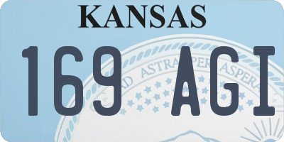KS license plate 169AGI