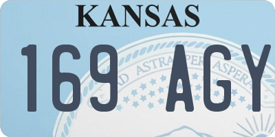 KS license plate 169AGY