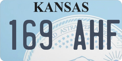 KS license plate 169AHF