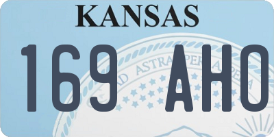 KS license plate 169AHO