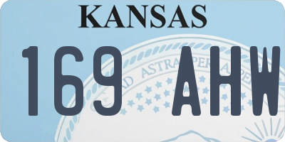 KS license plate 169AHW