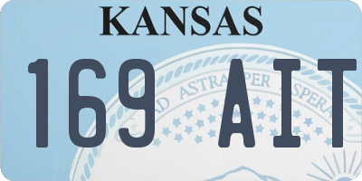 KS license plate 169AIT