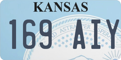 KS license plate 169AIY