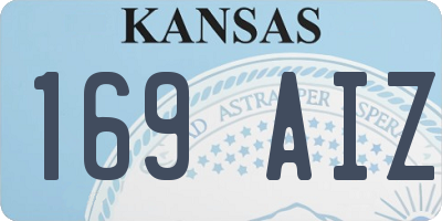 KS license plate 169AIZ