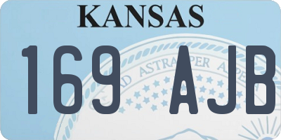 KS license plate 169AJB
