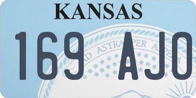 KS license plate 169AJO