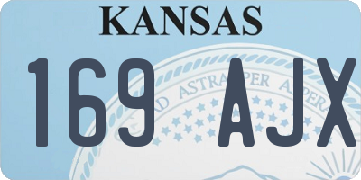 KS license plate 169AJX