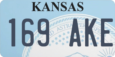 KS license plate 169AKE