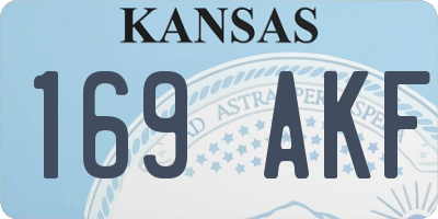 KS license plate 169AKF