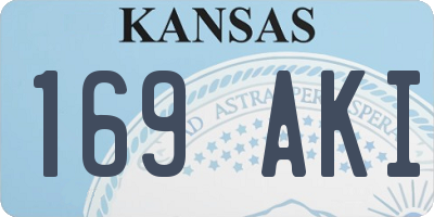 KS license plate 169AKI