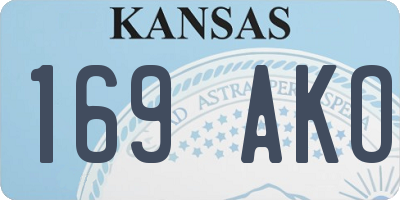 KS license plate 169AKO