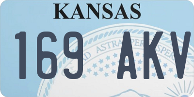 KS license plate 169AKV