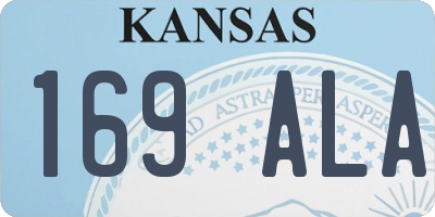 KS license plate 169ALA