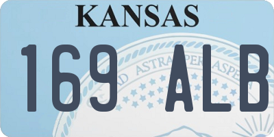 KS license plate 169ALB