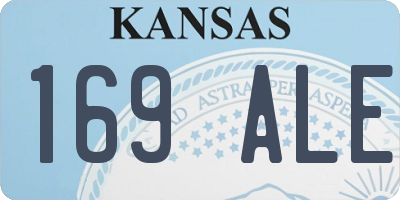 KS license plate 169ALE