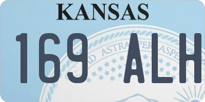 KS license plate 169ALH