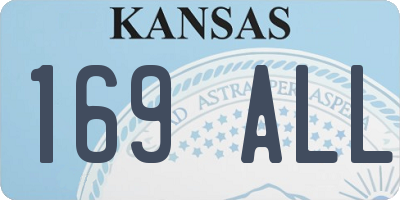 KS license plate 169ALL