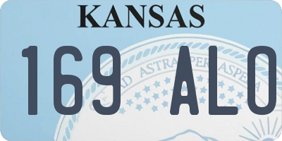 KS license plate 169ALO