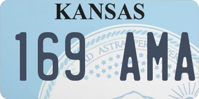 KS license plate 169AMA