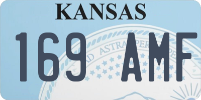 KS license plate 169AMF