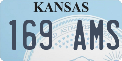 KS license plate 169AMS