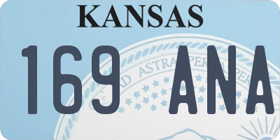 KS license plate 169ANA