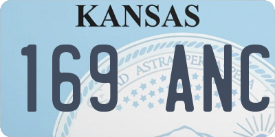 KS license plate 169ANC