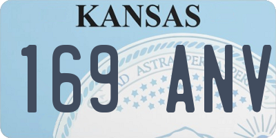 KS license plate 169ANV