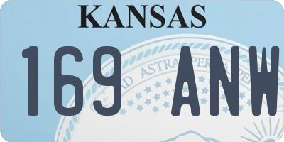 KS license plate 169ANW