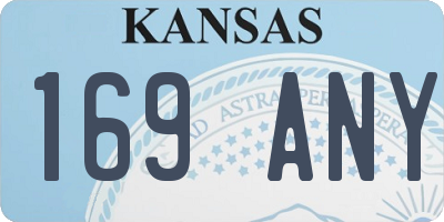 KS license plate 169ANY