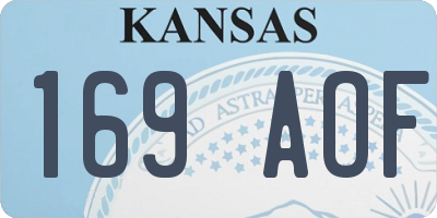 KS license plate 169AOF