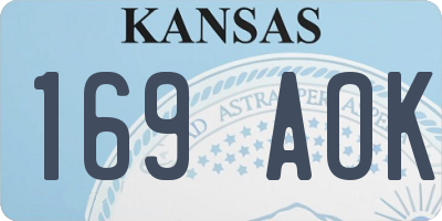 KS license plate 169AOK