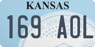 KS license plate 169AOL