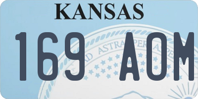 KS license plate 169AOM