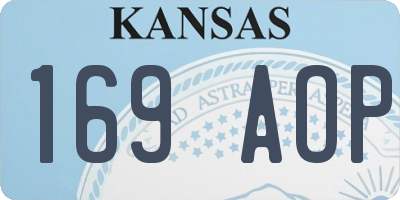 KS license plate 169AOP