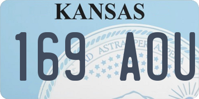 KS license plate 169AOU