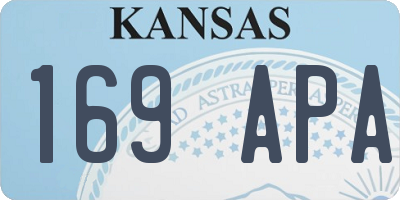 KS license plate 169APA