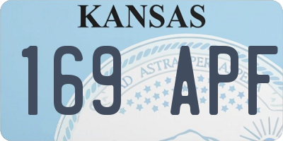 KS license plate 169APF