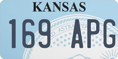 KS license plate 169APG