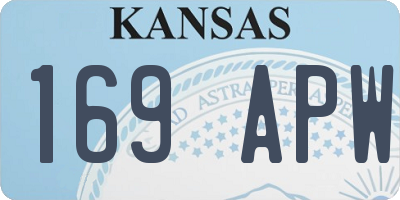 KS license plate 169APW