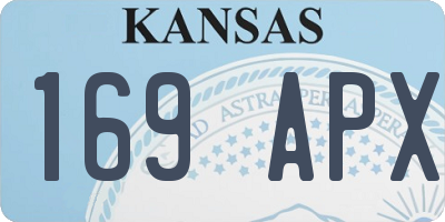 KS license plate 169APX