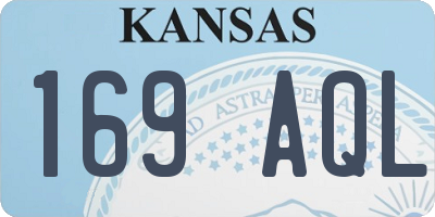 KS license plate 169AQL