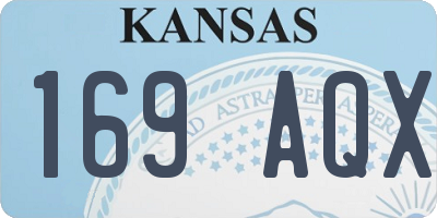 KS license plate 169AQX
