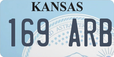 KS license plate 169ARB