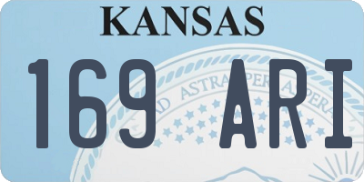 KS license plate 169ARI