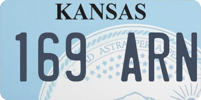 KS license plate 169ARN