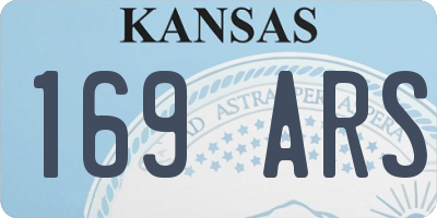 KS license plate 169ARS