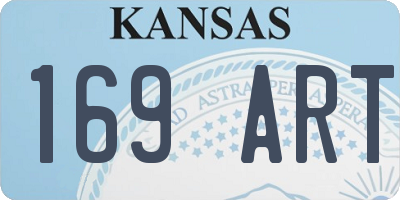 KS license plate 169ART