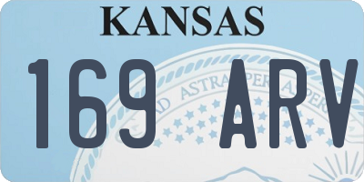 KS license plate 169ARV
