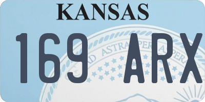 KS license plate 169ARX